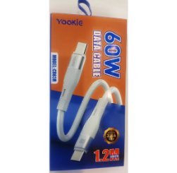 Yookie Fast Charging Data Cable CB63N Type -c to Type -c 60W 1.2M white 8